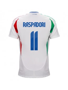 Italien Giacomo Raspadori #11 Replika Borta Kläder EM 2024 Kortärmad